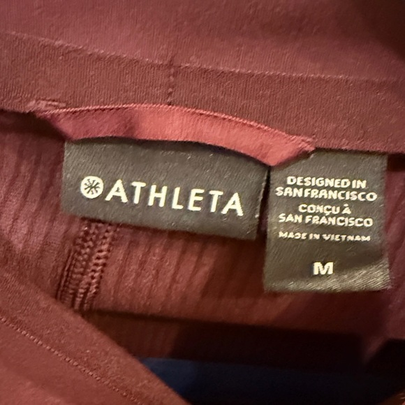Athleta Maroon Ribbed Jacket - Picture 2 of 4